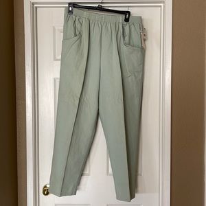 Womens plus size denim like mint green pants